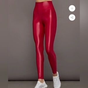 Carbon38 Shiny Red Leggings